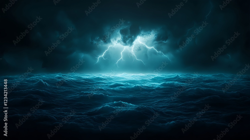 Dark Ocean Storm with Lightning Dark Ocean Storm with Lightning