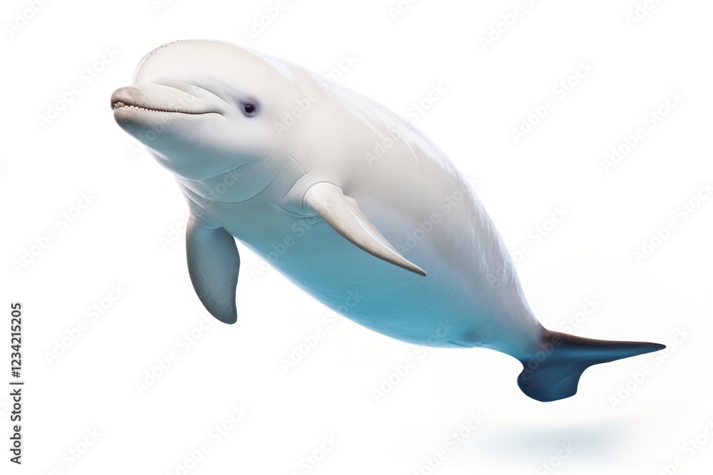 Obraz premium Beluga whale dolphin animal mammal.