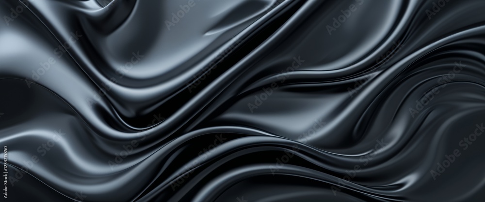 Obraz premium Jet black metallic smooth background