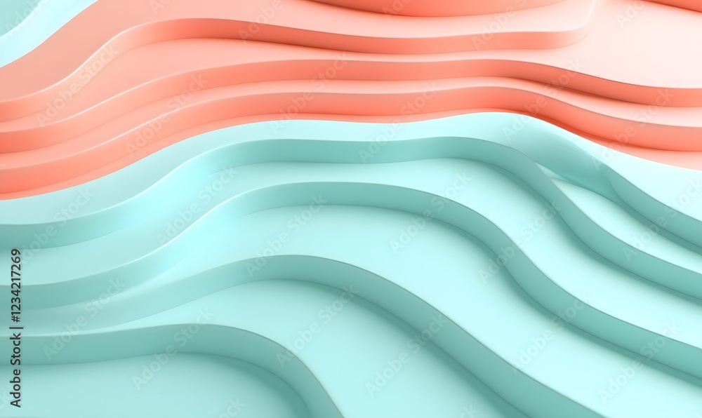 Abstract pastel waves background, design texture, website banner