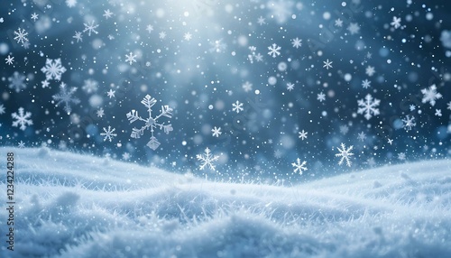 Wallpaper Mural Winter Snowflakes Scene Torontodigital.ca