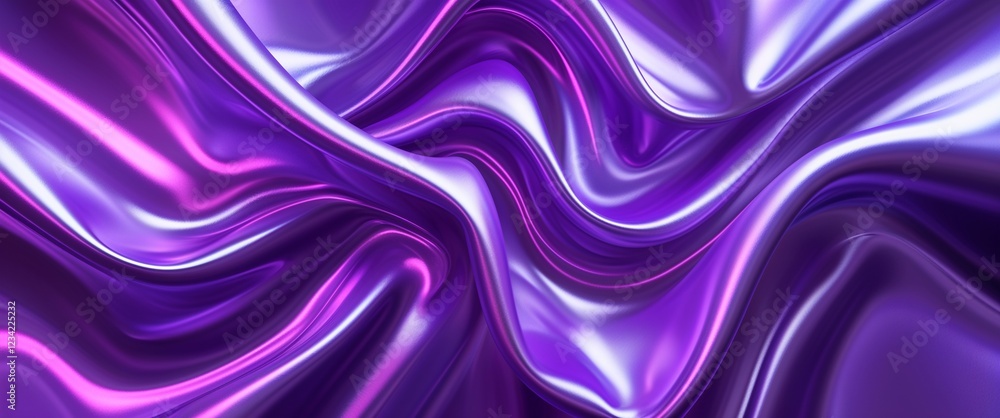 Fototapeta premium Midnight purple metallic glowing color background