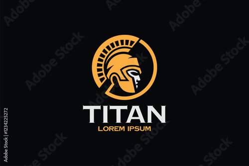 Abstract roman warrior Spartan or Titan vector image logo template