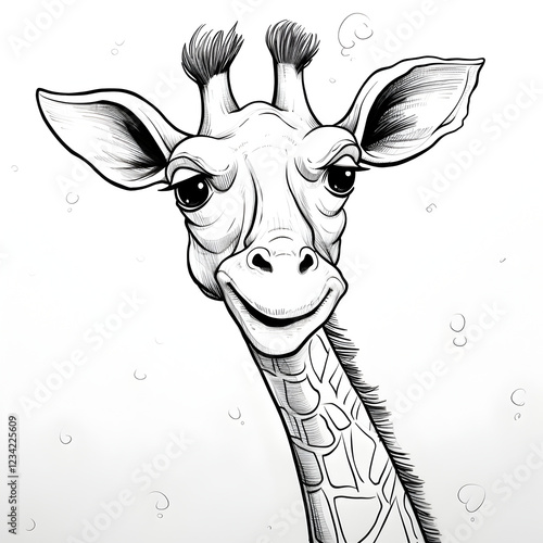 giraffe cartoon illustration