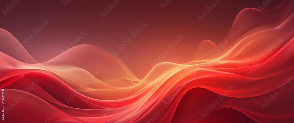 Red and orange misty glowing gradient with smooth silky soft texture Red and orange misty glowing gradient with smooth silky soft texture