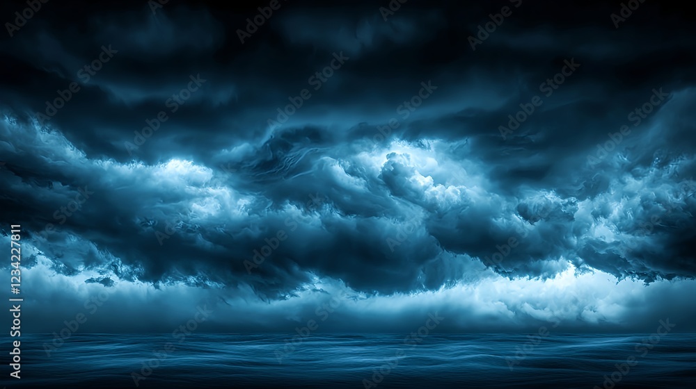 Obraz premium Dark Stormy Ocean Landscape