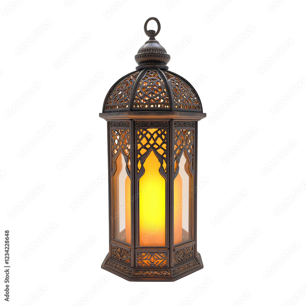 3d Arabic Latern on Isolated Background 3d Arabic Latern on Isolated Background
