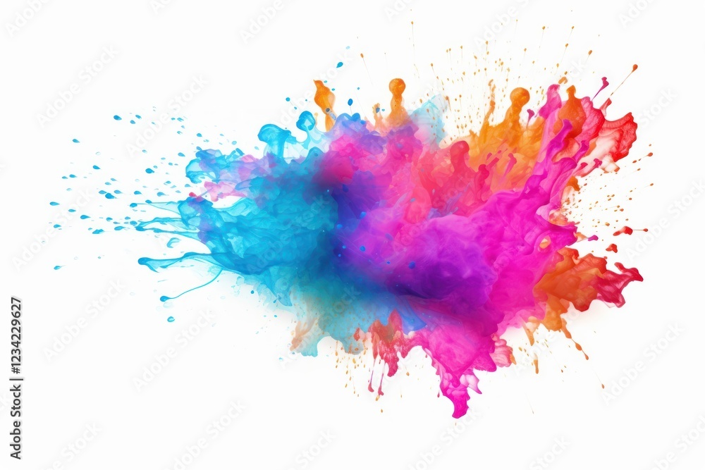 Fototapeta premium Splash white background splattered.