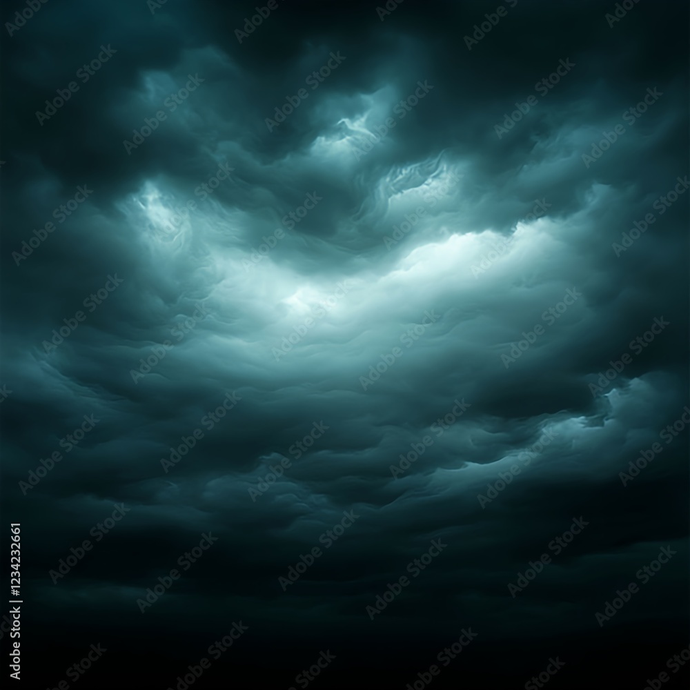 Obraz premium Dark Teal Storm Cloudscape