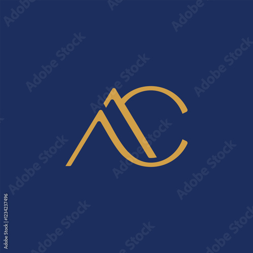 luxury initial AC creative unique logo 