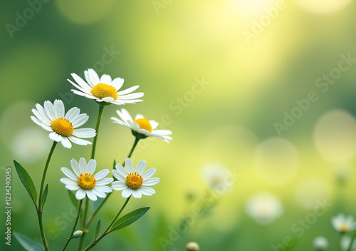 soft focus captures delicate camomile flowers natural serene outdoor