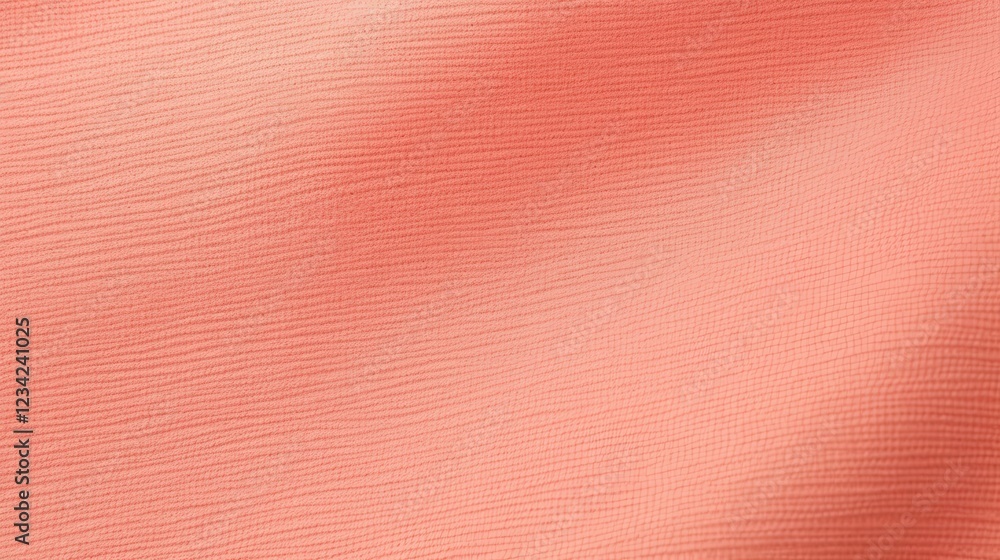 Fototapeta premium Textured Coral Fabric Close-Up in Soft Heather Color Showcasing Unique Weave Patterns for Fashion and Interior Design Projects