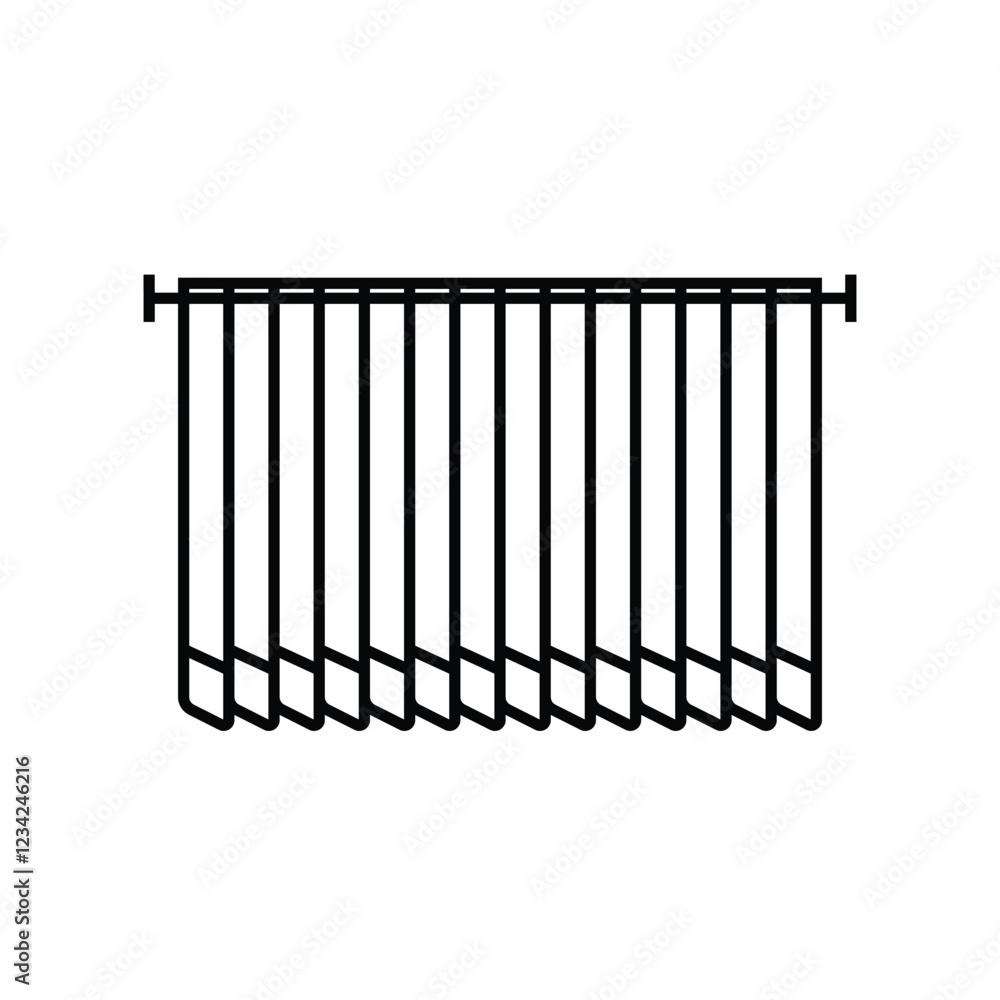 Curtain outline icon isolated on transparent background flat vector illustration. EPS 10 Curtain outline icon isolated on transparent background flat vector illustration. EPS 10