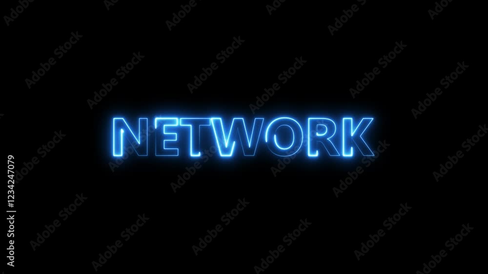 Neon network text animation. Business, Technology, Internet and network concept animation. network text animation. network of connections concept neon text. Neon network text animation. Business, Technology, Internet and network concept animation. network text animation. network of connections concept neon text.