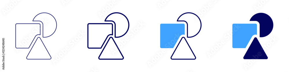 Shape icon in 4 different styles. Thin Line, Line, Bold, and Bold Line. Duotone style. Editable stroke Shape icon in 4 different styles. Thin Line, Line, Bold, and Bold Line. Duotone style. Editable stroke