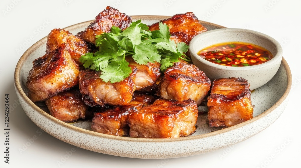 Crispy Golden Pork Belly Served with Sauce Crispy Golden Pork Belly Served with Sauce
