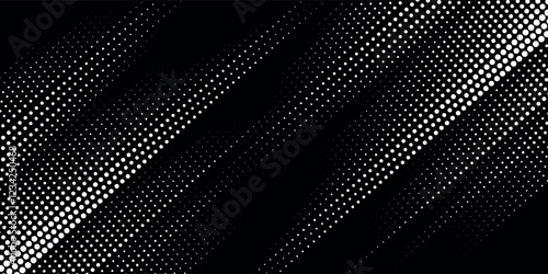 Dotted gradient halftone background. Horizontal seamless dots pattern in pop art style. Abstract modern stylish texture. Vector illustration. photo