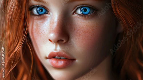 Wallpaper Mural Close up portrait of a girl with distinctive hair texture and expression Torontodigital.ca