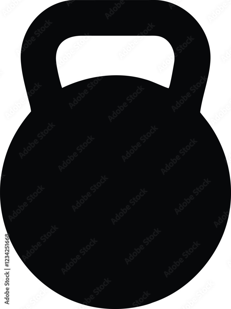 Fototapeta premium Kettlebell icon. Weight icon, training equipment flat vector icon for exercise