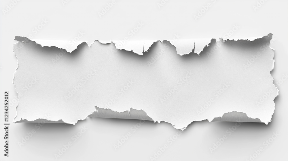 Torn White Paper Ripped Edge Blank Space Texture Background Torn White Paper Ripped Edge Blank Space Texture Background