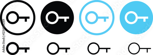 key icon set. Key vector icon. key lock icon , access account login password icons. Key symbol
