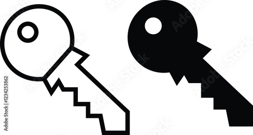 key icon set. Key vector icon. key lock icon , access account login password icons. Key symbol
