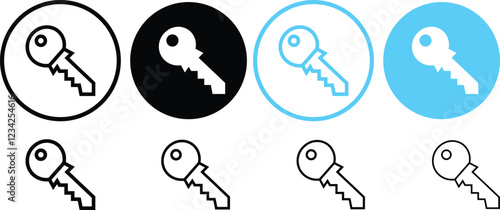 key icon set. Key vector icon. key lock icon , access account login password icons. Key symbol
