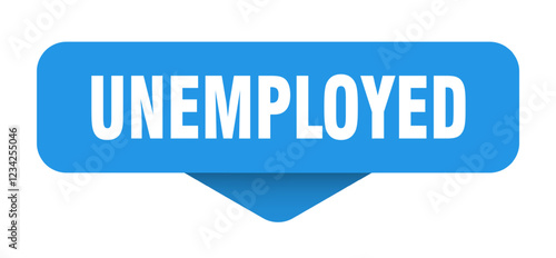 unemployed sticker. unemployed sign on transparent background