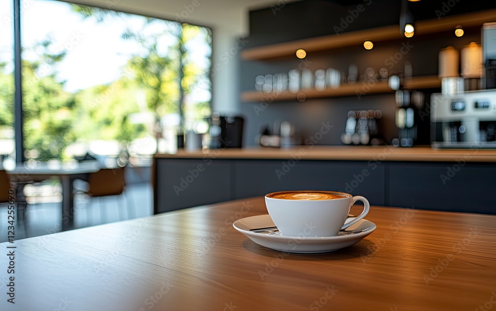 Blurred background of a modern kitchen with an empty wooden tabletop for product display montage. Blurred background of a modern kitchen with an empty wooden tabletop for product display montage.
