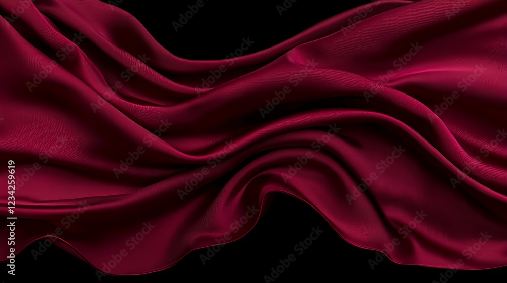 Fototapeta premium Elegant Draped Red Fabric Texture