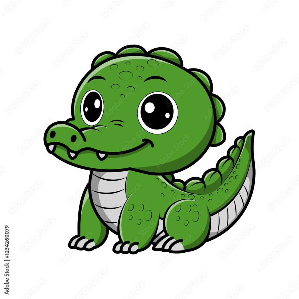 Naklejka premium a illustration of cute crocodille