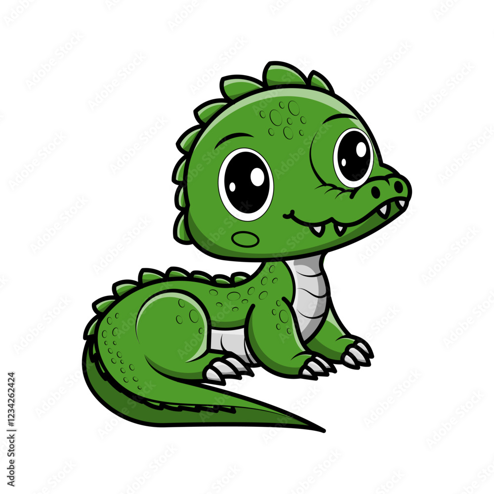 Naklejka premium a illustration of cute crocodille