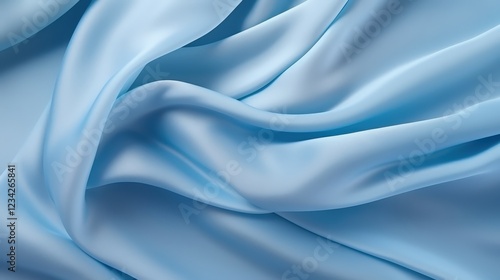 Wallpaper Mural Smooth Blue Textile Background with Elegant Drapery for Fashion or Design Use, Ideal for Textures and Abstract Themes Torontodigital.ca