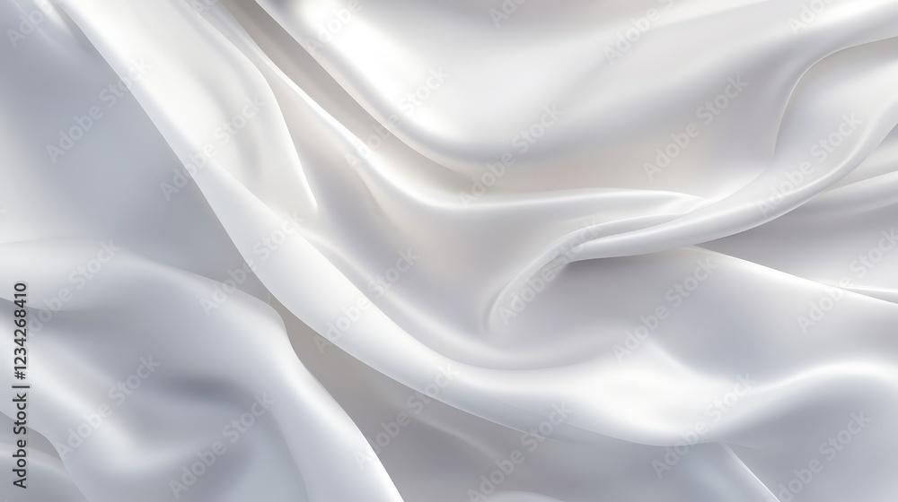 Abstract White Silk Fabric Texture with Soft Flowing Waves Ideal for Backgrounds and Designs in Elegant and Modern Aesthetics Abstract White Silk Fabric Texture with Soft Flowing Waves Ideal for Backgrounds and Designs in Elegant and Modern Aesthetics