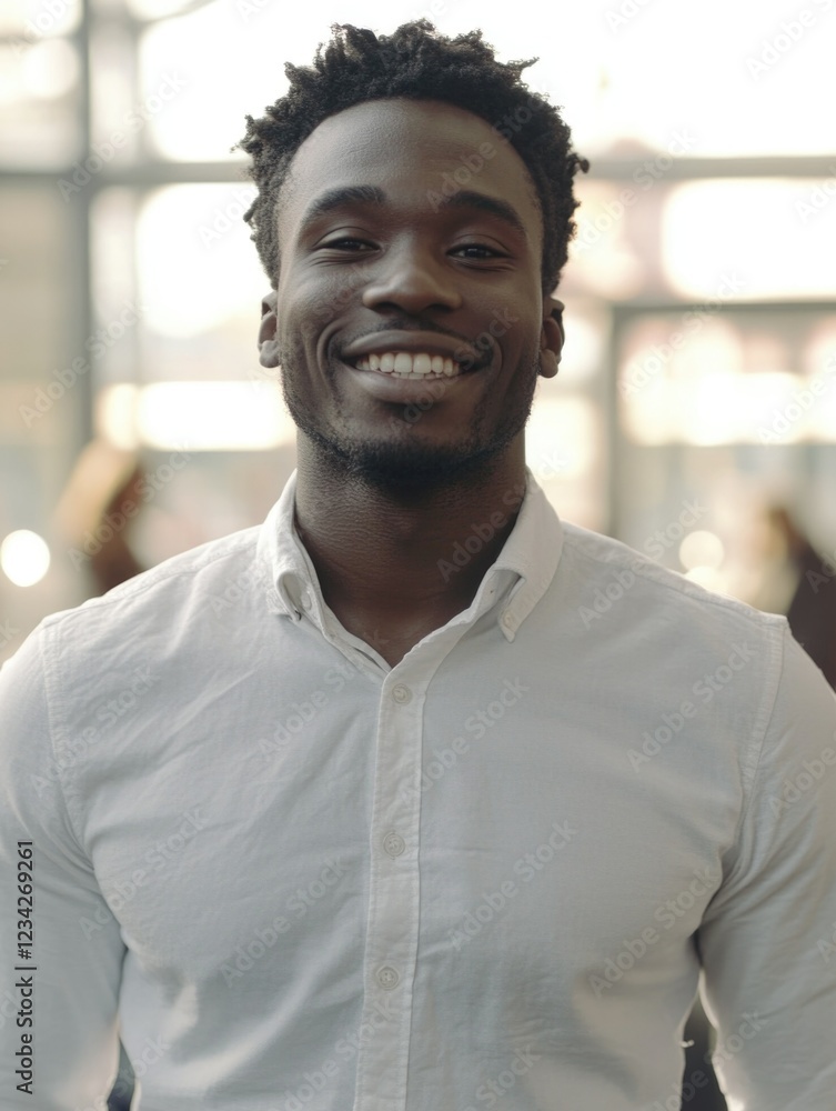 Obraz premium Professional Young Black Man Smiling