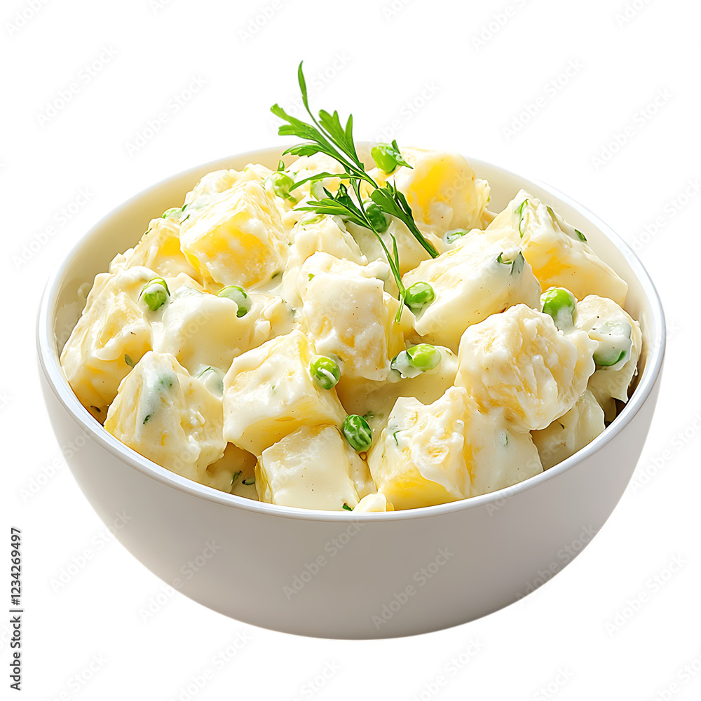 PNG Potato Salad Against Transparent Background for Culinary, Picnic, or Restaurant Branding Projects PNG Potato Salad Against Transparent Background for Culinary, Picnic, or Restaurant Branding Projects