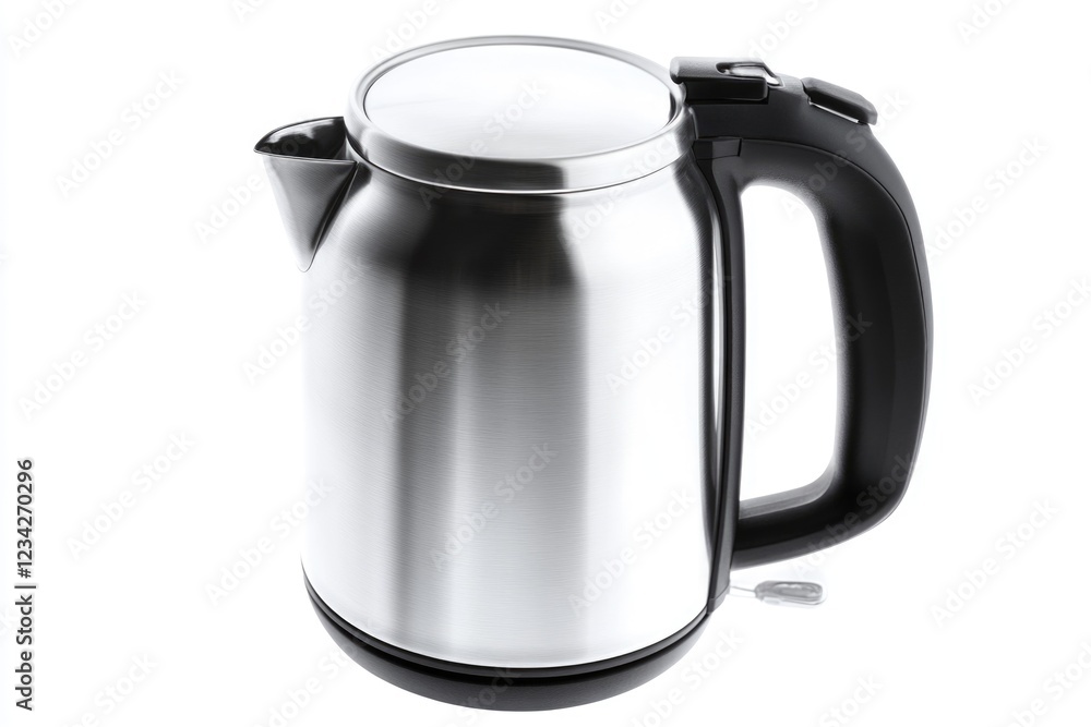 Electric kettle on a white background, a simple kitchen appliance for making hot beverages Electric kettle on a white background, a simple kitchen appliance for making hot beverages