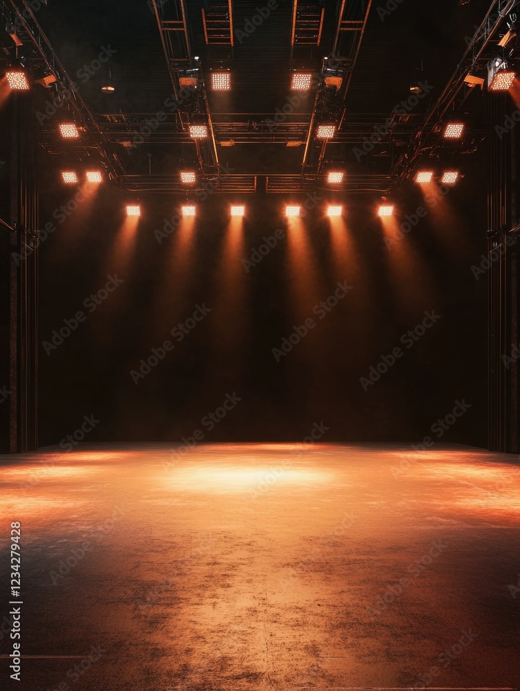 Empty Stage Theatre Lighting