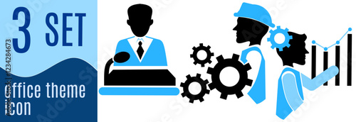 Recruitment icon set. Headhunting, career, resume, job hiring, candidate and human resource icons. Solid icon collection.