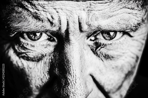 Wallpaper Mural Deeply wrinkled, emotional eyes close-up Torontodigital.ca