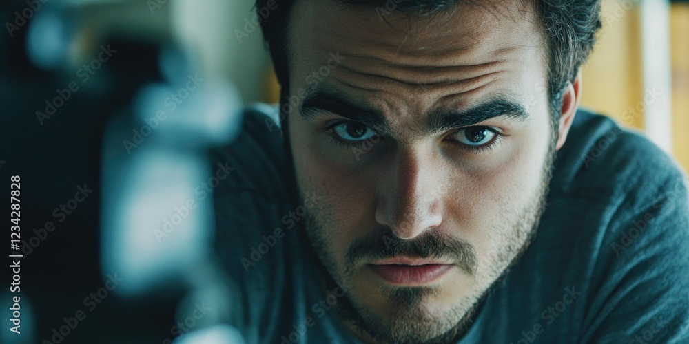 Actor Pensive with Camera Actor Pensive with Camera