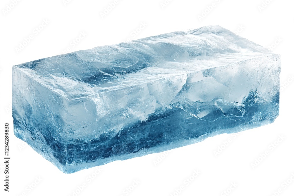 Crystal Clear Ice Block: Perfect for Cool Designs, Backgrounds, and Winter Themes. A pristine, icy blue rectangular Crystal Clear Ice Block: Perfect for Cool Designs, Backgrounds, and Winter Themes. A pristine, icy blue rectangular