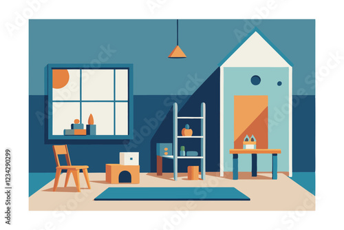 vector illustration of a modern house