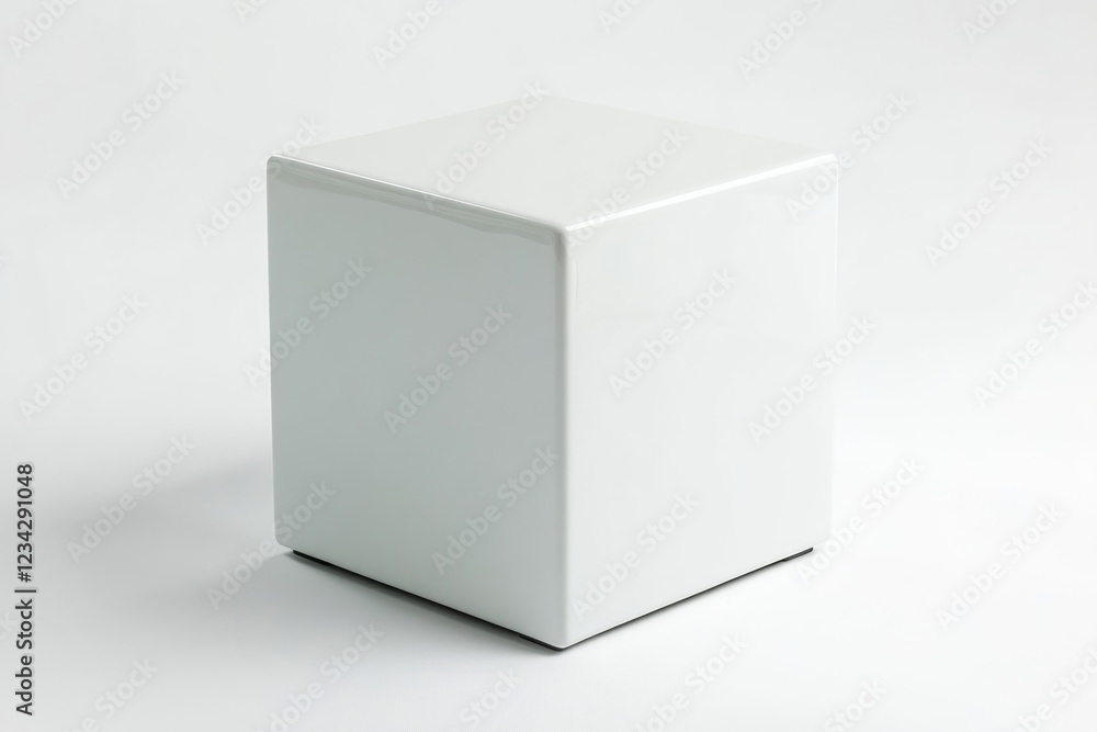 A white box sits on top of a table, ideal for use in office or workspace settings A white box sits on top of a table, ideal for use in office or workspace settings