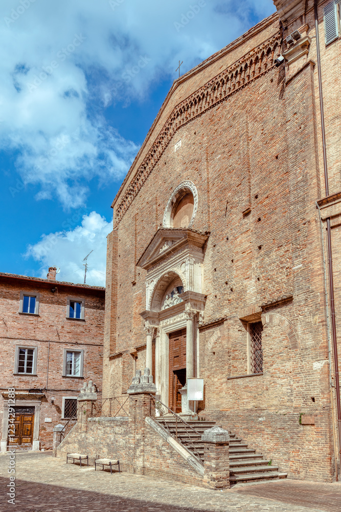 The church of San Domenico is a religious building in Urbino, almost opposite the entrance to the Palazzo Ducale, in Marche, Italy