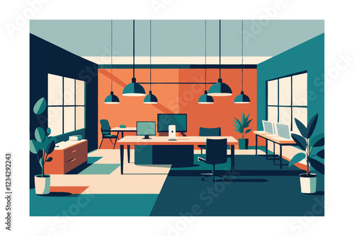 vector illustration of a living room