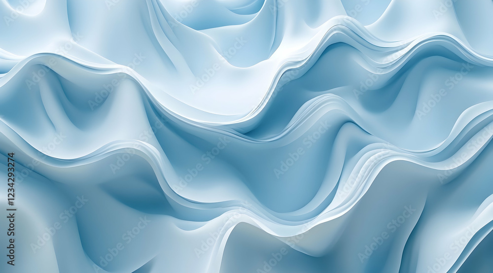 Blue background with smooth curves and wavy lines, vector illustration Blue background with smooth curves and wavy lines, vector illustration