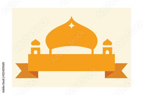 vector illustration of mosque in istanbul