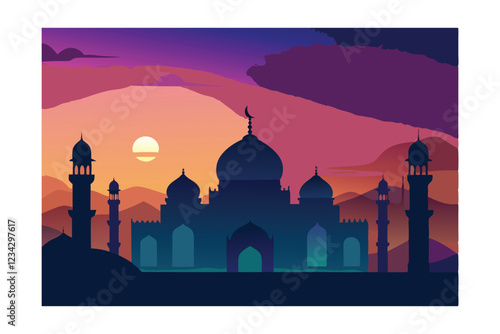 taj mahal vector illustration