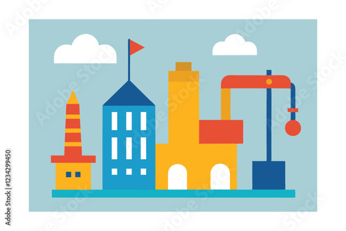 vector illustration of building